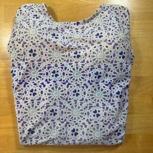 Shore Shapes Swimsuit One Piece Tummy Control Blue Ombre Print Beachwear Size 12